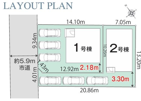 碧南市宮町6丁目全2棟2号棟　新築戸建て