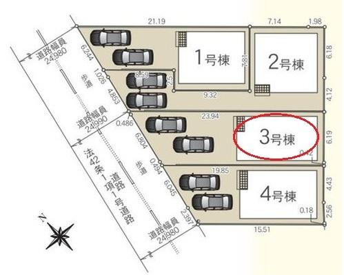 豊田市朝日町　全4棟3号棟　新築戸建て