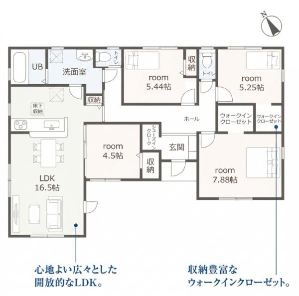 西尾市一色町松木島中切第3全2棟2号棟　新築戸建て