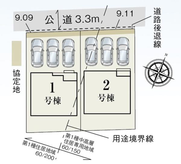 豊田市前山町全2棟2号棟　新築戸建て