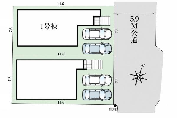 岡崎市細川町　新築戸建て　全2棟　1号棟