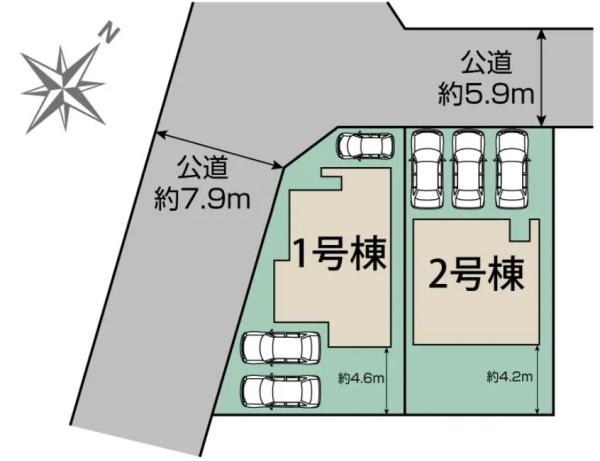 豊田市高美町4丁目全2棟1号棟　新築戸建て