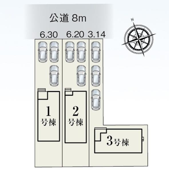 岡崎市広幡町全3棟3号棟　新築戸建