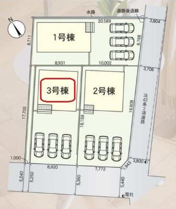 西尾市南中根町第2　全3棟3号棟　新築戸建て