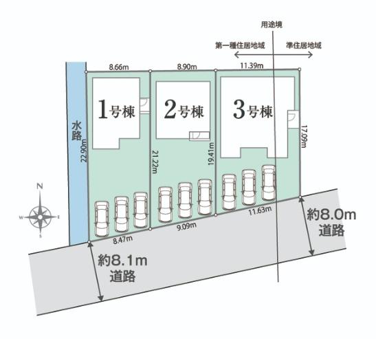 西尾市一色町対米01期全3棟2号棟　新築戸建て