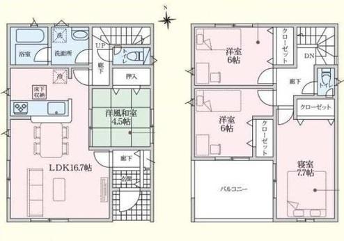 知立市弘法町　全2棟1号棟　新築戸建て