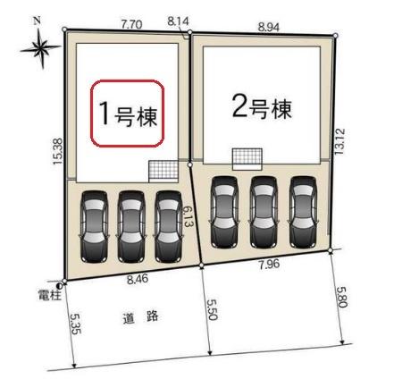 知立市弘法町　全2棟1号棟　新築戸建て