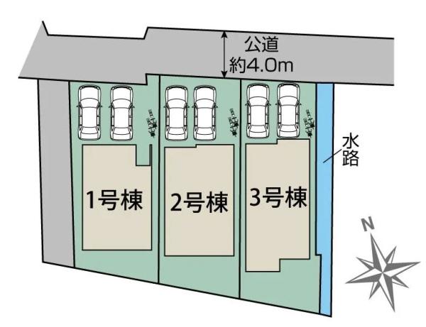 岡崎市土井町池端全3棟1号棟　新築戸建て