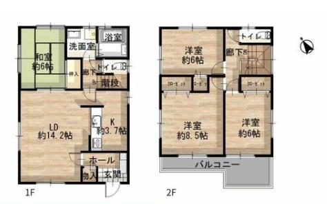 岡崎市矢作町字末広の中古一戸建て