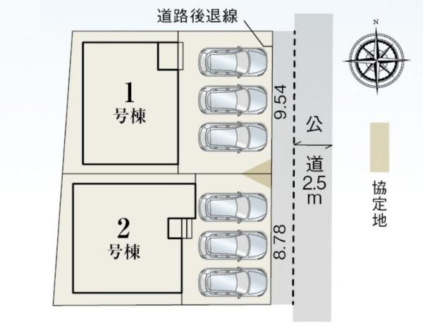 岡崎市中園町全2棟2号棟　新築戸建