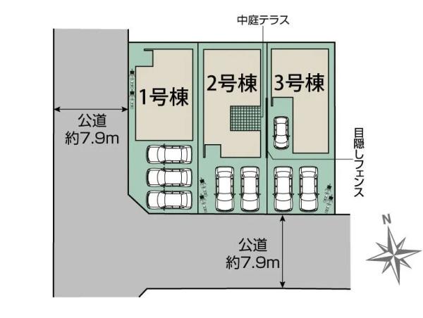 豊田市高上1丁目全3棟1号棟　新築戸建て
