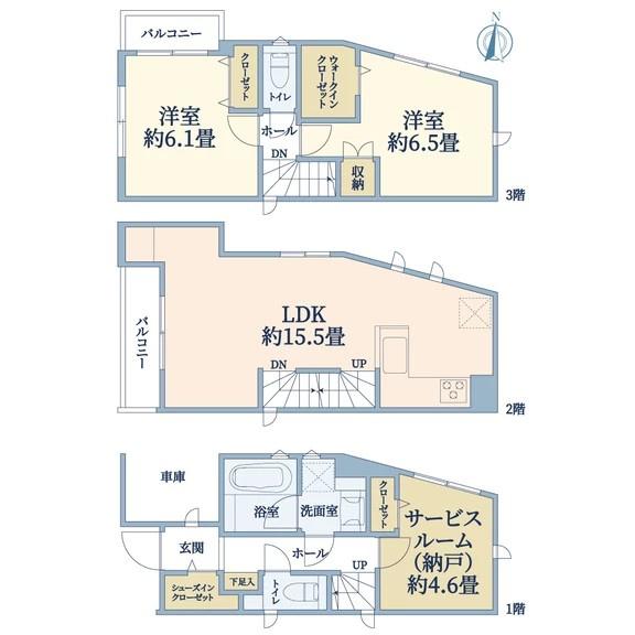 川崎市中原区市ノ坪の中古一戸建て