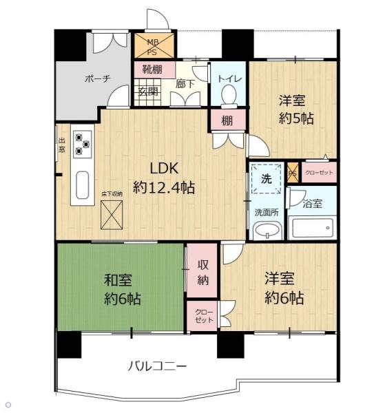 ライオンズマンション松川第４　２階