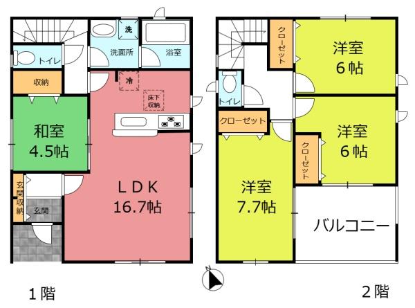 クレイドルガーデンいなべ市大安町宇賀　第1　1号棟