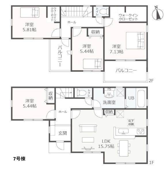 弥富市平島町東勘助　７号棟　新築一戸建て