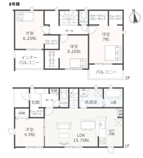 弥富市平島町東勘助　８号棟　新築一戸建て