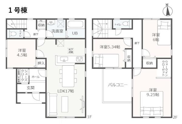 大治町花常　１号棟　新築一戸建て