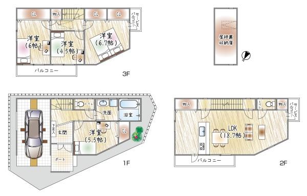 大阪市福島区海老江３丁目の中古一戸建