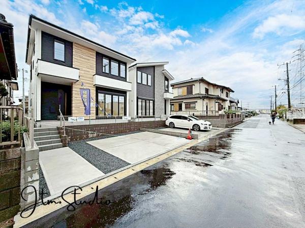 袖ケ浦市蔵波台5丁目の新築一戸建(前面道路含む現地写真)