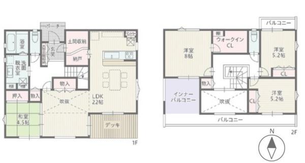 豊橋牛川西部土地区画整理25街区新築戸建(全３棟)２号棟