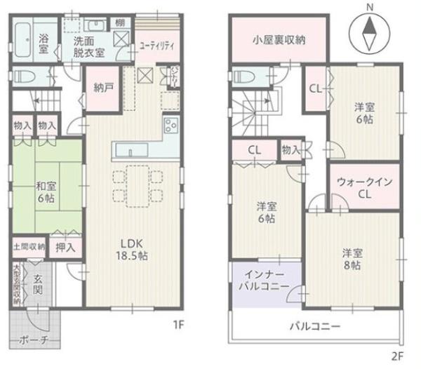 豊橋市西小鷹野三丁目新築戸建(全２棟)２号棟