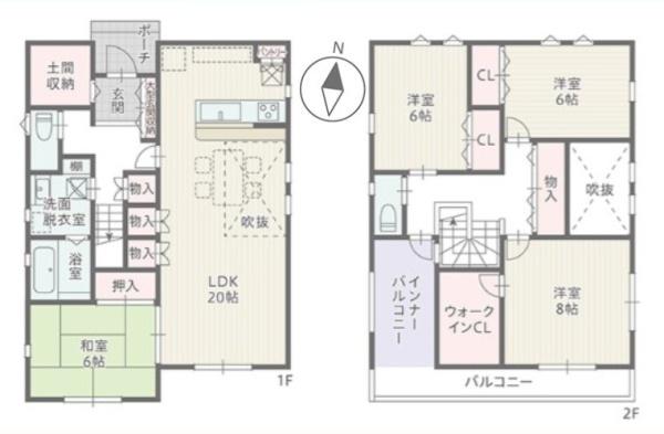 豊橋市三ノ輪五丁目　新築戸建（全３棟）２号棟