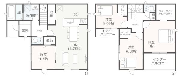 豊川市平井町58期　新築戸建（全４棟）２号棟