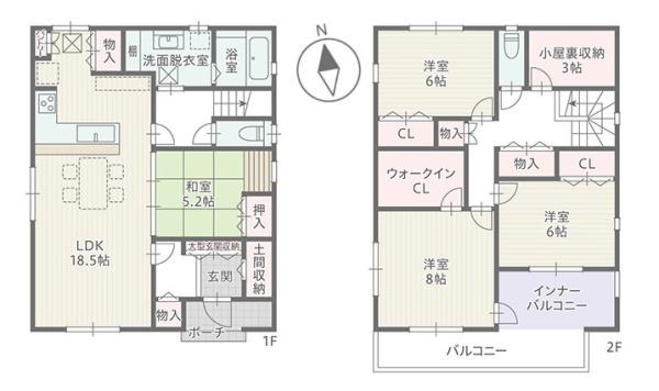 豊橋市弥生町東豊和　新築戸建（全2棟）1号棟