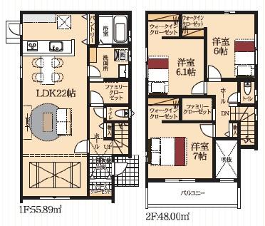 豊橋市つつじが丘第２　新築戸建（全２棟）１号棟
