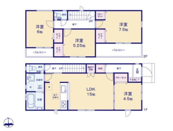豊橋市東郷町　新築戸建（全3棟）3号棟　グラファーレ