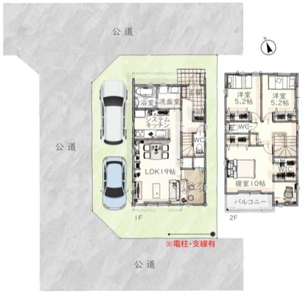 豊川市大木新町通　新築戸建（全２棟）１号棟