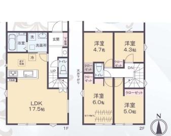 豊橋市多米中町1丁目　新築戸建（全３棟）１号棟