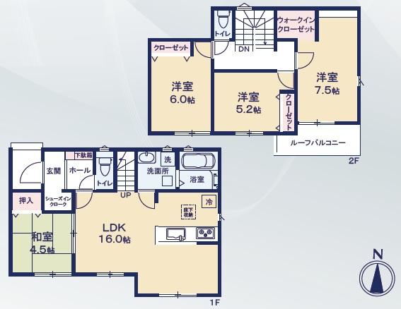 豊橋市多米中町２丁目　新築戸建（全7棟）4号棟