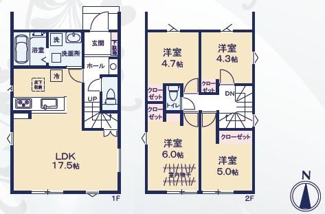 豊橋市多米中町２丁目　新築戸建（全7棟）2号棟