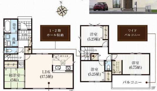 浜松市中央区坪井町　新築戸建（全2棟）1号棟