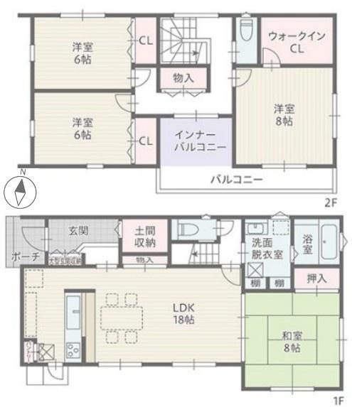 豊橋市西高師町小谷　新築戸建(全５棟)１号棟