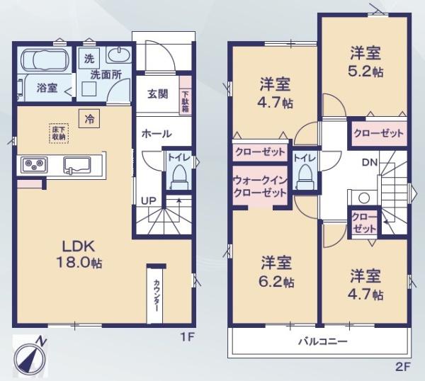 豊川市平尾町24-1期　新築戸建（全４棟）３号棟リナージュ