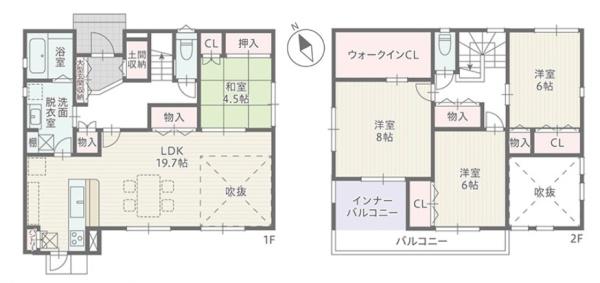 豊川市金屋元町一丁目　新築戸建（全６棟）１号棟