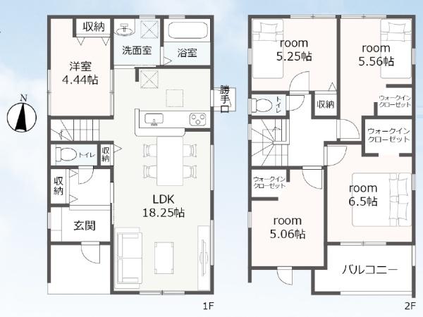 豊橋市前芝町５８期　新築戸建（全３棟）１号棟