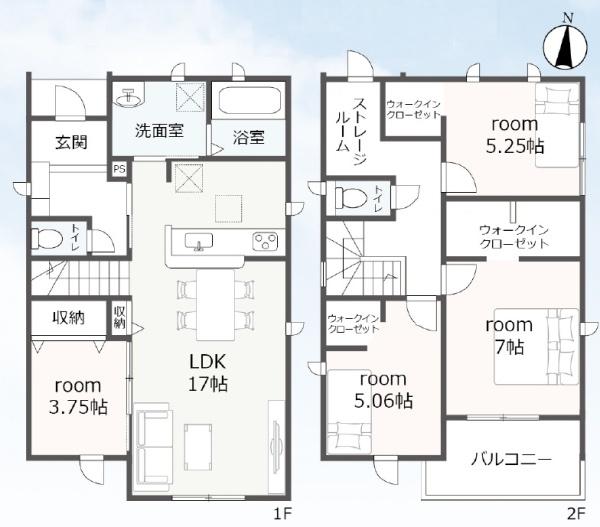 豊橋市前芝町５８期　新築戸建（全３棟）２号棟