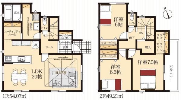豊橋市北島町第１　新築戸建（全２棟）１号棟