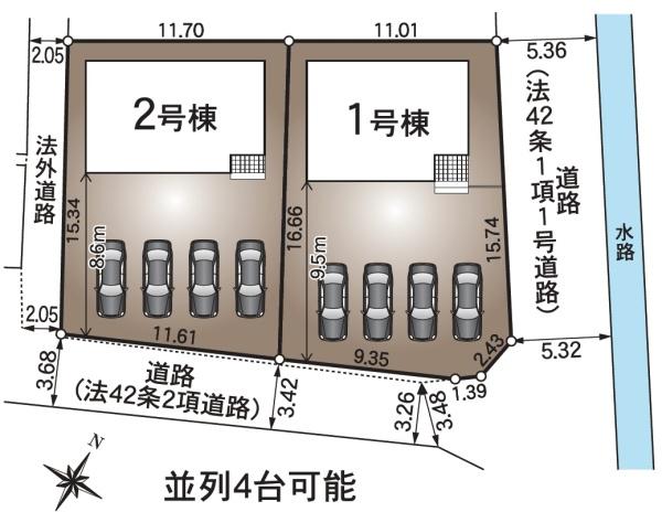 豊川市御津町御馬東第2 新築戸建(全2棟)2号棟(全体区画図)