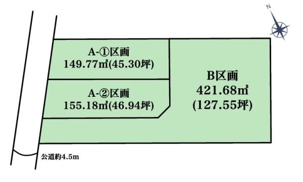 豊橋市小松町の土地(全体区画図)