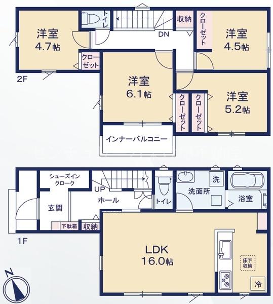豊橋市二川町第1期　新築戸建（全７棟）４号棟