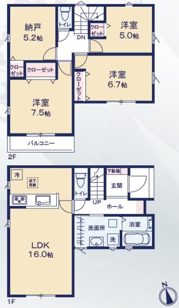 豊橋市松井町第2期　新築戸建（全6区画）3号棟