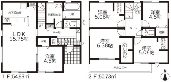 豊川第76御津町御馬東　新築戸建（全３棟）２号棟