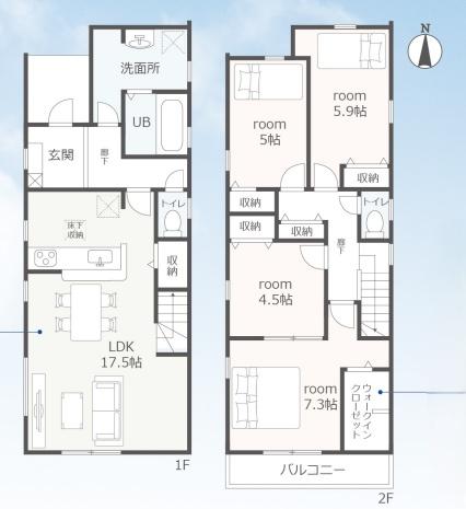 豊橋中岩田３丁目５９期　新築戸建（全１棟）１号棟