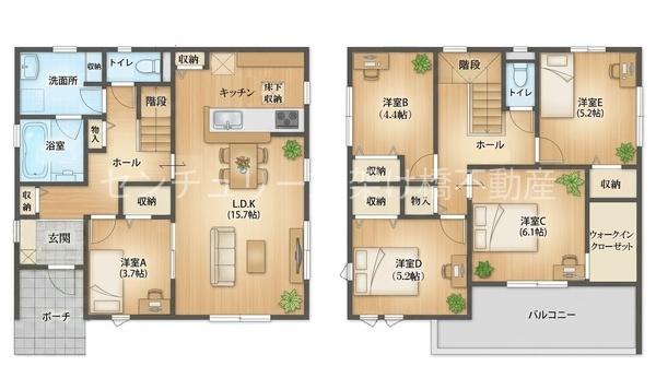 豊橋市王ヶ崎町５９期　新築戸建　(全２棟)２号棟