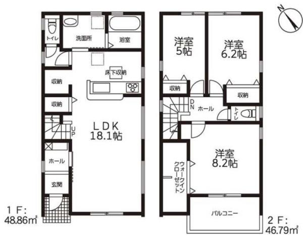 豊橋市住吉町59期　新築戸建（全２棟）２号棟