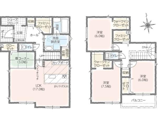 豊橋市東田小　新築戸建　全3棟　2号棟